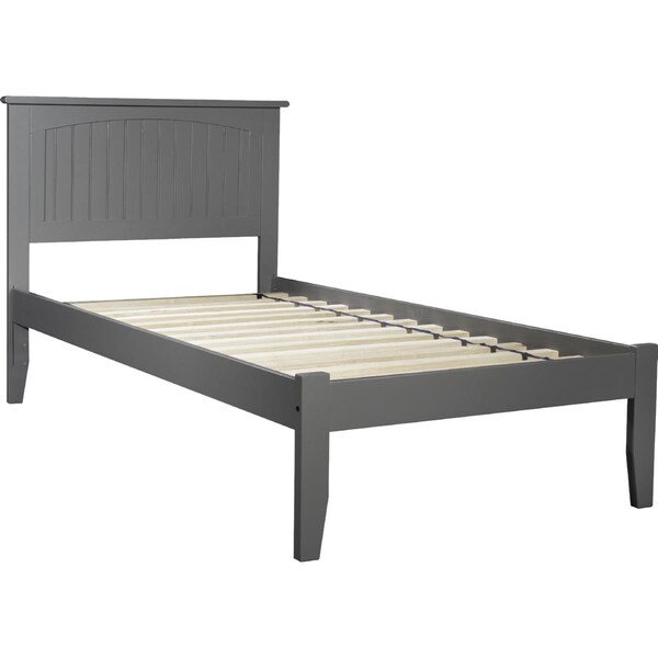 Atlantic Furniture Nantucket Twin XL Platform Bed with Open Foot Board - Grey - AR8211009