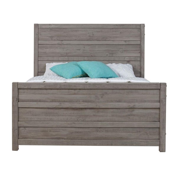 Kd Estanteria Camaflexi Carmel Bed, Antique Grey - King Size - KD2540951