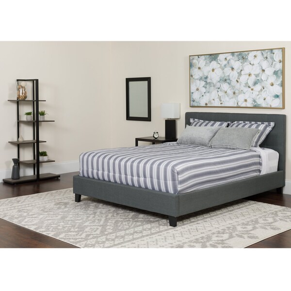 Flash Furniture King Platform Bed Set, Gray - HG-BMF-32-GG