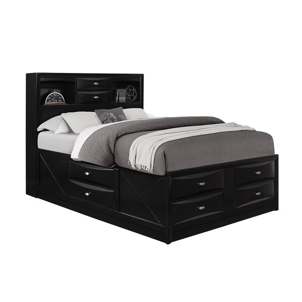 Global Furniture Usa Transitional  Linda Black Queen Bed Group - 2867