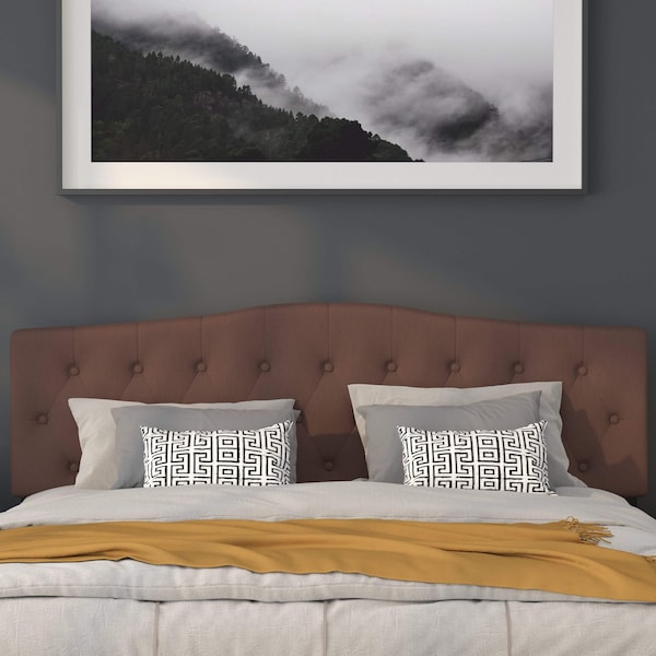 Flash Furniture King, Cambridge Headboard, Camel Fabric - HG-HB1708-K-C-GG