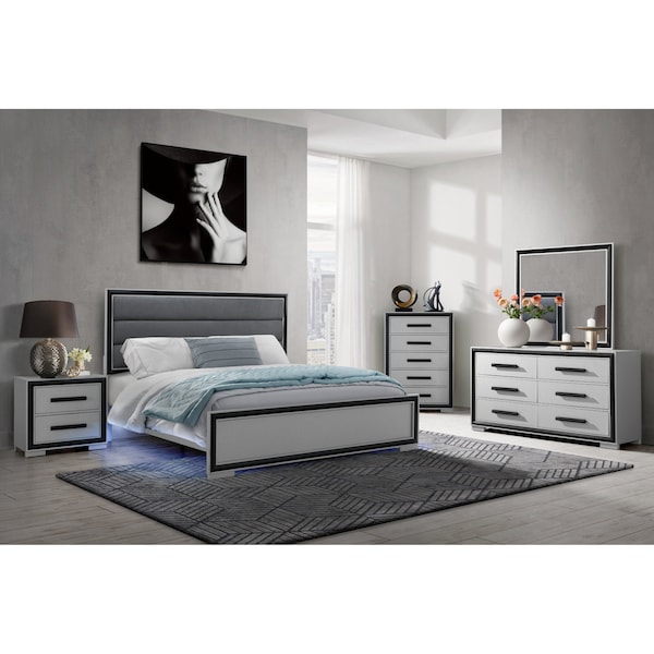 Global Furniture Usa AMELIA-GREY/BLACK-KBG W/LED - 6232