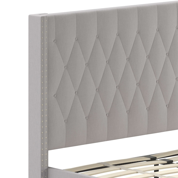 Flash Furniture Platform Bed, Riverdale, Queen, Light Gray - HG-43-GG