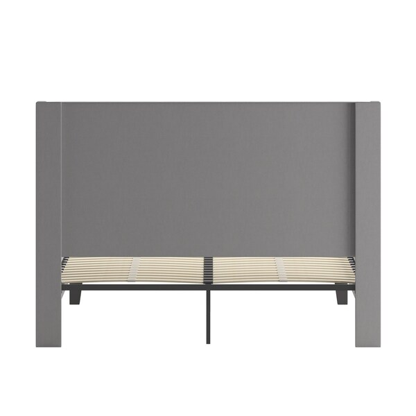 Flash Furniture Platform Bed, Riverdale, Queen, Light Gray - HG-43-GG