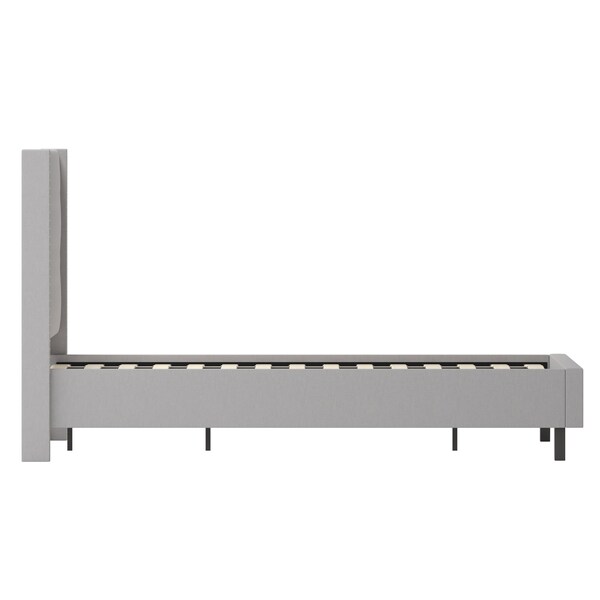 Flash Furniture Platform Bed, Riverdale, Queen, Light Gray - HG-43-GG