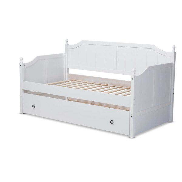 Baxton Studio Millie Grey Finished Wood Twin Size Daybed with Trundle - 157-9624