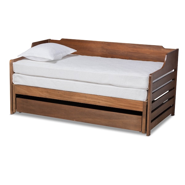 Baxton Studio Jameson Walnut Finished Expandable Twin Size to King Size Daybed - 167-10733