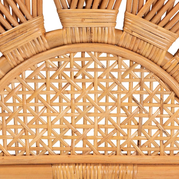 Bali & Pari Jasmine Modern Bohemian Natural Rattan Queen Size Standalone Headboard - 243-13572-ZORO
