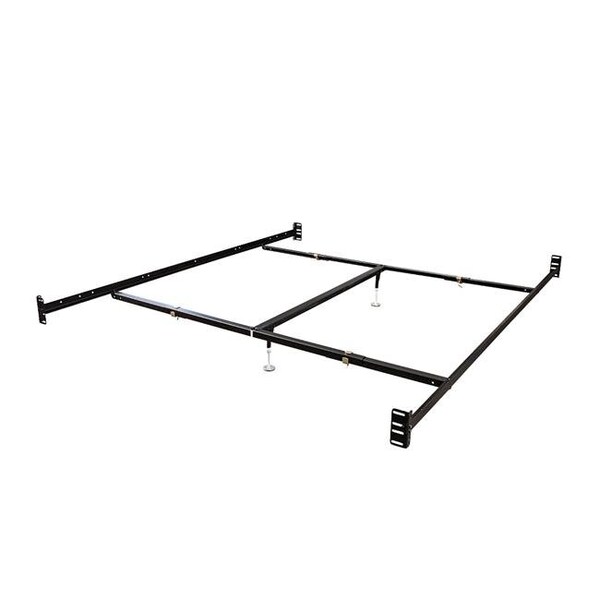 Hollywood Bed Frame Hollywood Bed Frame 498BOR-I 87.5 x 6.5 x 3 in. Bolt on Bed Rails California King Size with Center Support & 2 Glides - 498BOR-I
