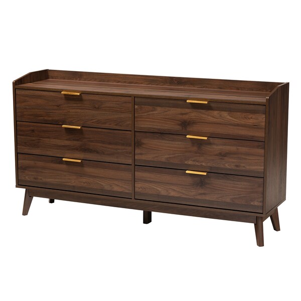 Baxton Studio Lena MidCentury Modern Walnut Brown Finished Wood 3Piece Storage Set - 219-9537-9535-9534-ZORO