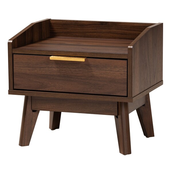 Baxton Studio Lena MidCentury Modern Walnut Brown Finished Wood 3Piece Storage Set - 219-9537-9535-9534-ZORO