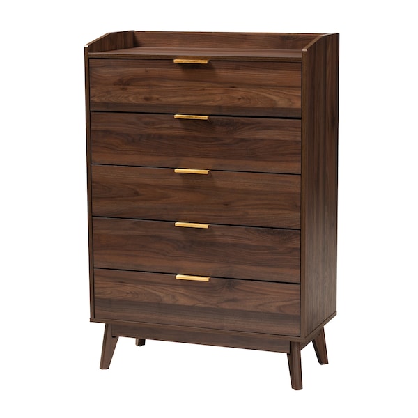 Baxton Studio Lena MidCentury Modern Walnut Brown Finished Wood 3Piece Storage Set - 219-9537-9535-9534-ZORO
