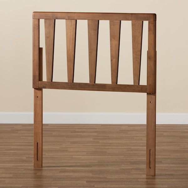 Baxton Studio Duncan Modern and Contemporary Ash Walnut Finished Wood Twin Size Headboard - 181-11100-ZORO