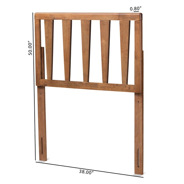 Baxton Studio Duncan Modern and Contemporary Ash Walnut Finished Wood Twin Size Headboard - 181-11100-ZORO