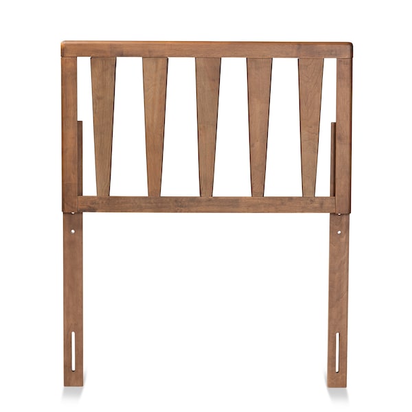 Baxton Studio Duncan Modern and Contemporary Ash Walnut Finished Wood Twin Size Headboard - 181-11100-ZORO