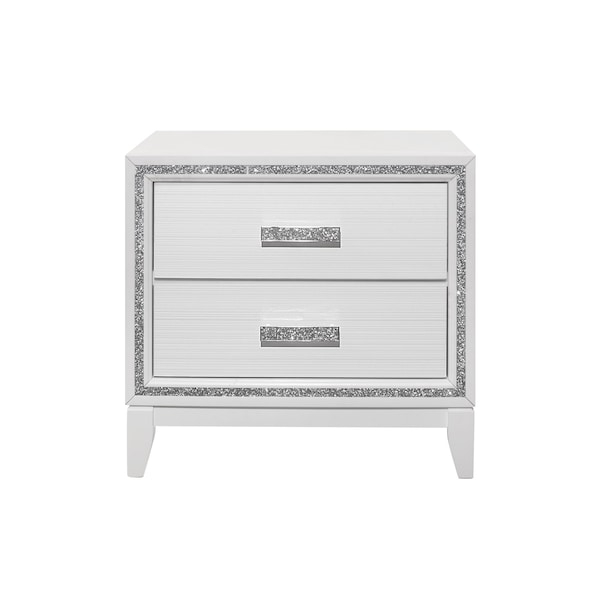 Global Furniture Usa Transitional Glam  Lily White Queen Bed Group - 2864