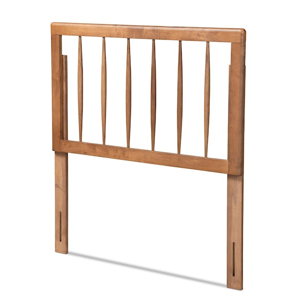 Baxton Studio Valin Modern and Contemporary Ash Walnut Finished Wood Twin Size Headboard - 179-11108-ZORO