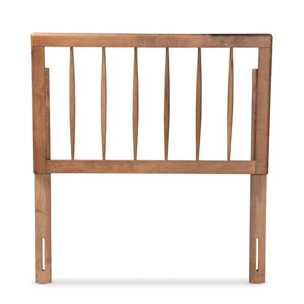 Baxton Studio Valin Modern and Contemporary Ash Walnut Finished Wood Twin Size Headboard - 179-11108-ZORO