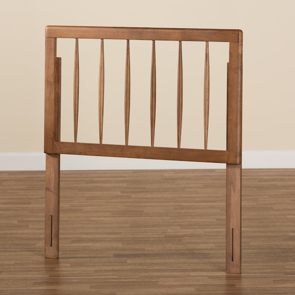 Baxton Studio Valin Modern and Contemporary Ash Walnut Finished Wood Twin Size Headboard - 179-11108-ZORO