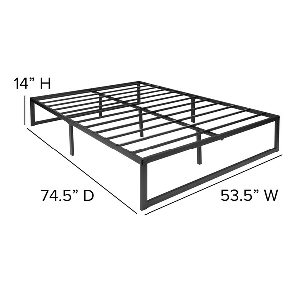 Flash Furniture Full Platform Bed Frame and 12" Mattress Set - XU-BD10-12PSM-F-GG