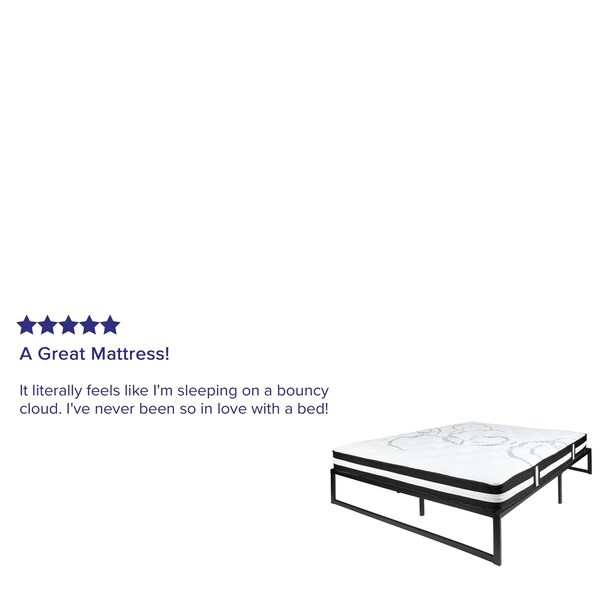 Flash Furniture Full Platform Bed Frame and 12" Mattress Set - XU-BD10-12PSM-F-GG