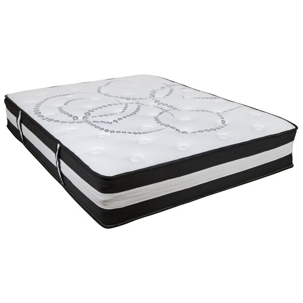 Flash Furniture Full Platform Bed Frame and 12" Mattress Set - XU-BD10-12PSM-F-GG
