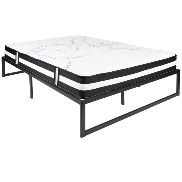 Flash Furniture Full Platform Bed Frame and 12" Mattress Set - XU-BD10-12PSM-F-GG