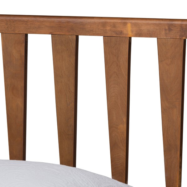 Baxton Studio Michi Modern and Contemporary Ash Walnut Finished Wood Twin Size Bed - 186-11100-11159-ZORO