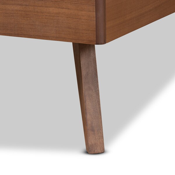 Baxton Studio Michi Modern and Contemporary Ash Walnut Finished Wood Twin Size Bed - 186-11100-11159-ZORO