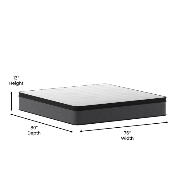 Flash Furniture King 13" Pressure Relief Pillow Top Mattress - CL-ET232-13-K-GG