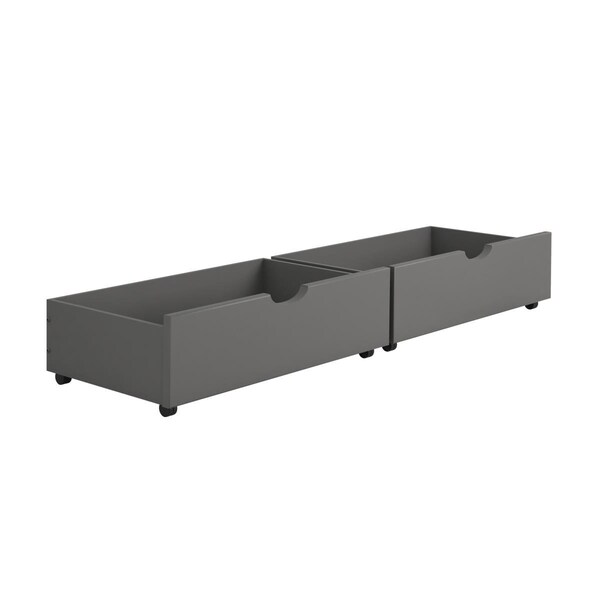 Kd Gabinetes PD-505DG Dual Underbed Drawers, Dark Grey - KD2461397
