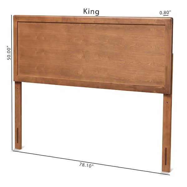 Baxton Studio Alan Modern and Contemporary Transitional Ash Walnut Finished Wood Queen Size Headboard - 181-11098-ZORO