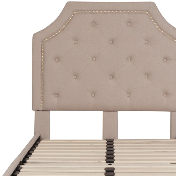Flash Furniture Brighton Twin Platform Bed, Beige - SL-BK4-T-B-GG