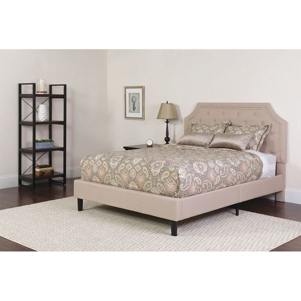Flash Furniture Brighton Twin Platform Bed, Beige - SL-BK4-T-B-GG