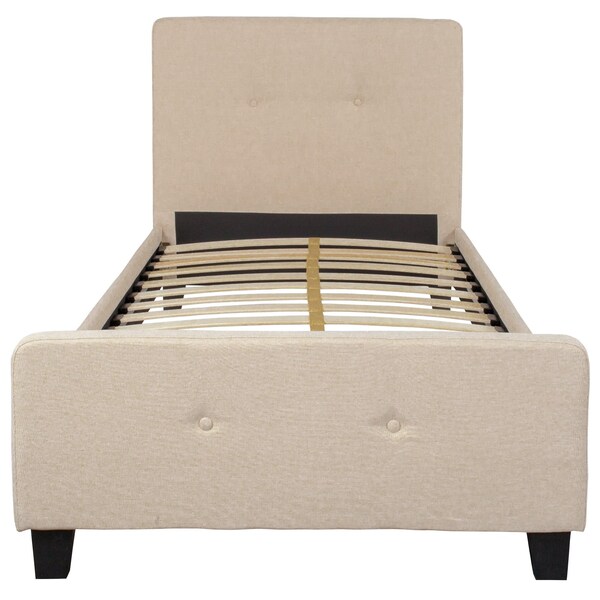 Flash Furniture Platform Bed, Tribeca, Twin, Beige - HG-17-GG