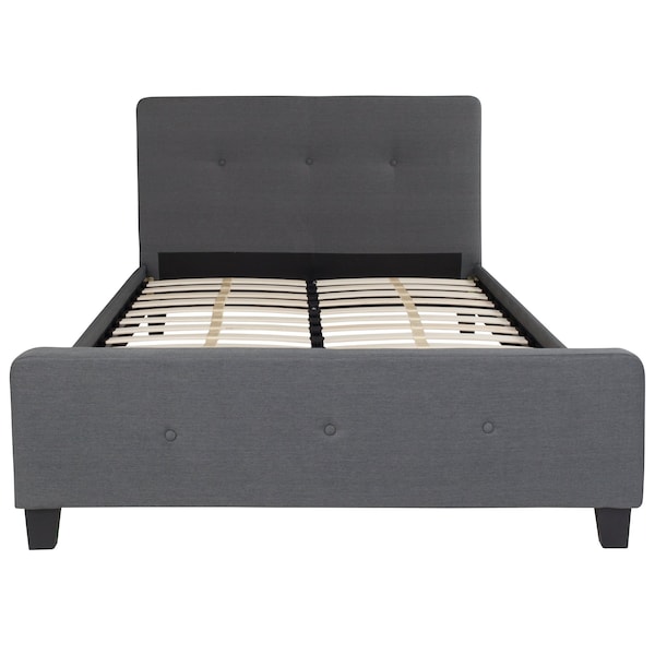 Flash Furniture Platform Bed, Tribeca, Full, Dark Gray - HG-30-GG