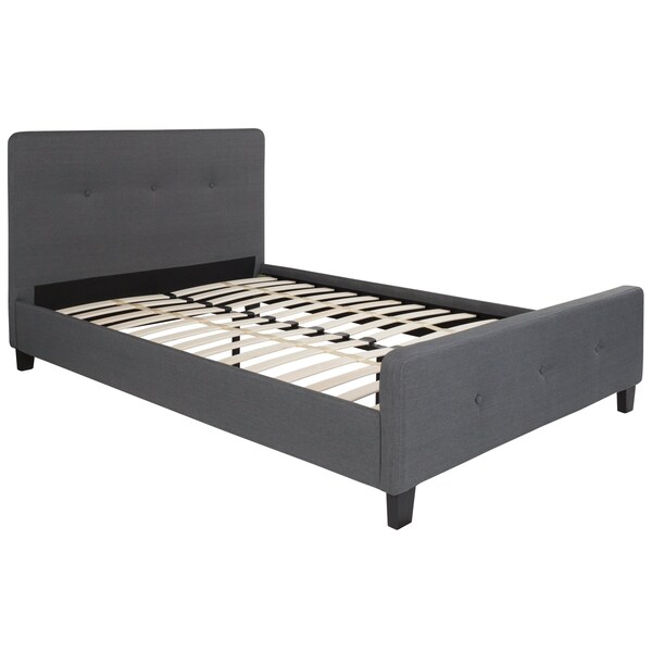 Flash Furniture Platform Bed, Tribeca, Full, Dark Gray - HG-30-GG