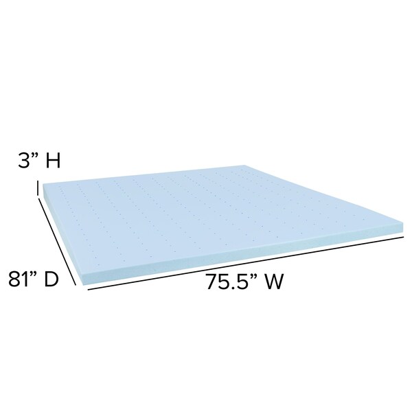 Flash Furniture 12" King Mattress, 14" Bed frame & 2" Topper Set - XU-BD10-12PSM3M35-K-GG
