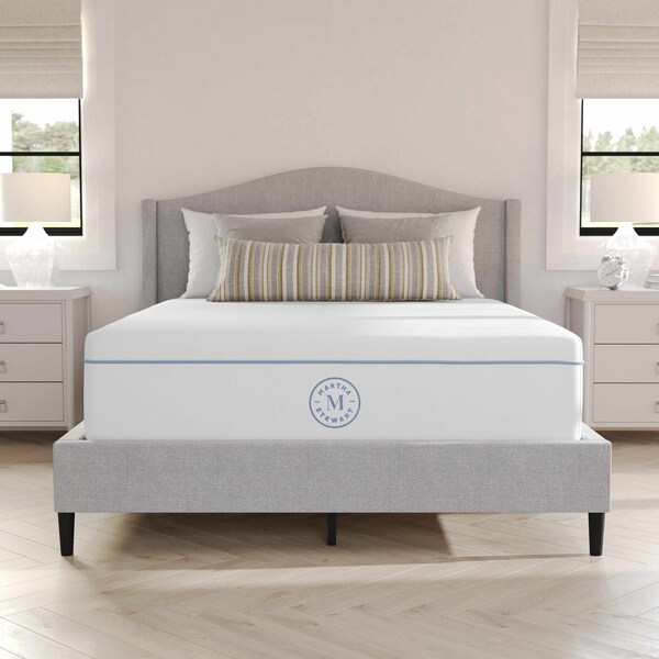 Martha Stewart SleepComplete 12 Inch Full Medium Firm Hybrid Pocket Spring and Foam Dual-Action Cooling Mattress - CL-MODE1-12F-MS