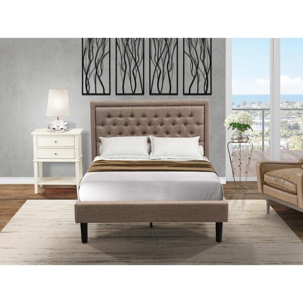 East West Furniture 2 Piece Kendall Wood Bedroom Set - Black - KD16F-1VL0C