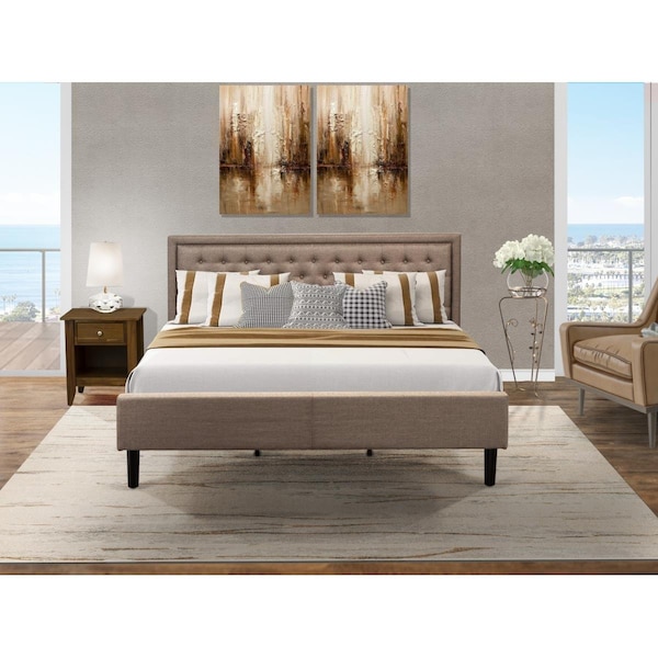 East West Furniture 2 Piece Kendall Bedroom Set - Black - KD16K-1GA08