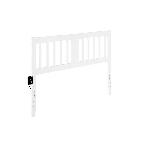 Atlantic Furniture Atlantic Furniture AG8900042 Tahoe Queen Headboard with USB Turbo Charger; White - AG8900042