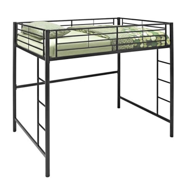 Walker Edison Furniture Metal Full-Double Loft Bunk Bed - Black - BDOLBL