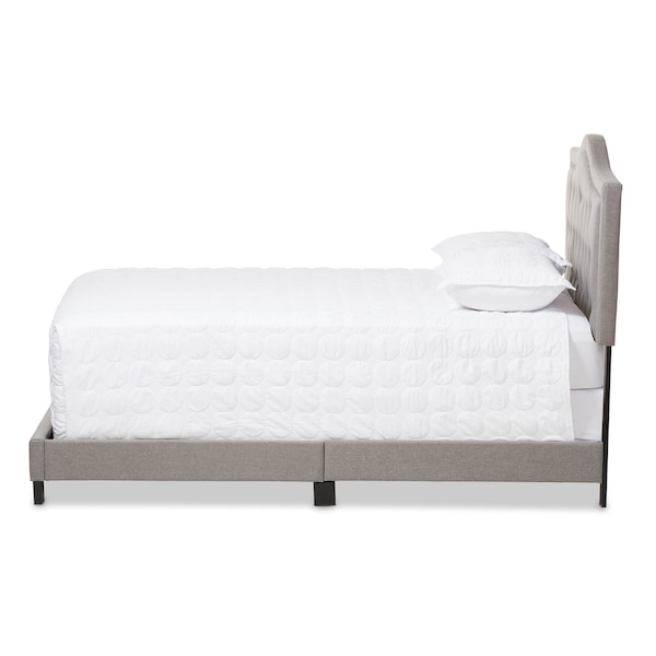 Baxton Studio Emerson Modern Light Grey Upholstered King Size Bed - 136-7447