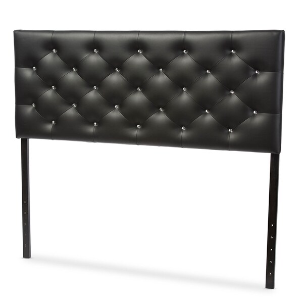 Baxton Studio Viviana Faux Leather Upholstered Button-tufted Full Size Headboard - 120-6454