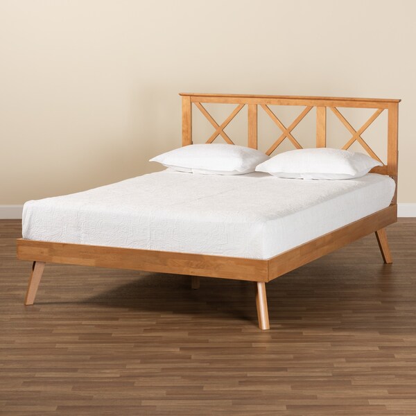 Baxton Studio Galvin Modern and Contemporary Brown Finished Wood Full Size Platform Bed - 179-11246-ZORO