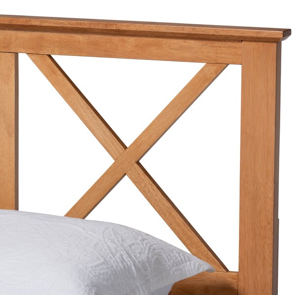 Baxton Studio Galvin Modern and Contemporary Brown Finished Wood Full Size Platform Bed - 179-11246-ZORO