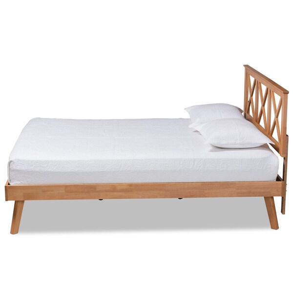 Baxton Studio Galvin Modern and Contemporary Brown Finished Wood Full Size Platform Bed - 179-11246-ZORO