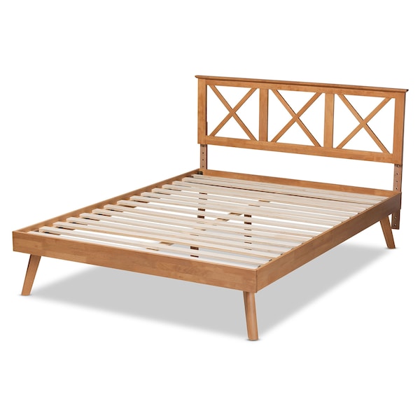 Baxton Studio Galvin Modern and Contemporary Brown Finished Wood Full Size Platform Bed - 179-11246-ZORO