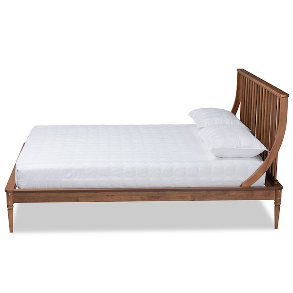 Baxton Studio Abel Traditional Transitional Walnut Brown Finished Wood Platform Bed-King - 192-11500-ZORO